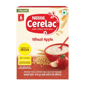 CERELAC Baby Food Cereal | Wheat Apple for 6 to 24 Months Baby | Source of Iron & Protein | Instant Cereal | 350g