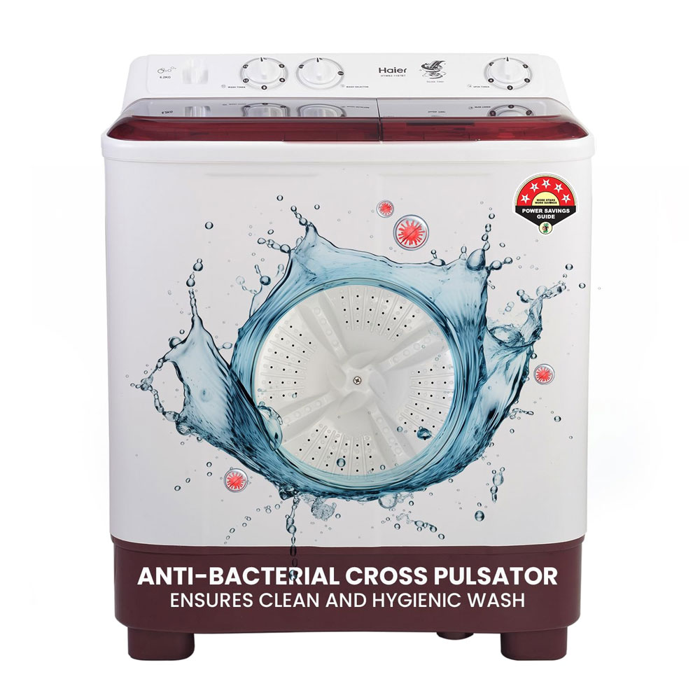 Haier 5 Star Semi Automatic Top Load Washing Machine