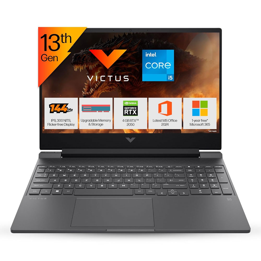 HP Victus, 13th Gen Intel Core i5-13420H, NVIDIA RTX 2050 Gaming Laptop