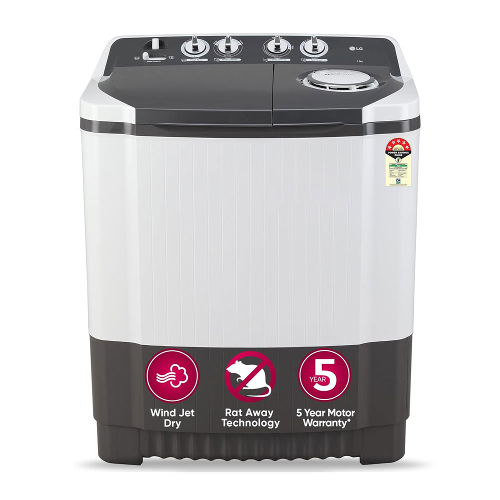 LG 7 Kg 5 Star Wind Jet Dry Semi-Automatic Top Loading Washing Machine
