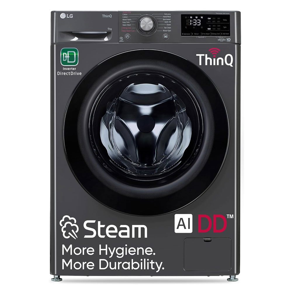 LG 9 Kg, 5 Star, AI Direct Drive Technology, Steam, 6 Motion DD & Wi-Fi Fully-Automatic Front Load Washing Machine