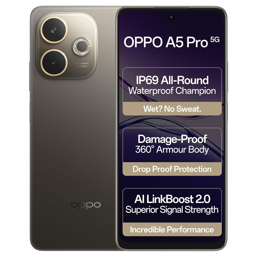 OPPO A5 Pro 5G (Mocha Brown, 8GB RAM, 256GB Storage)
