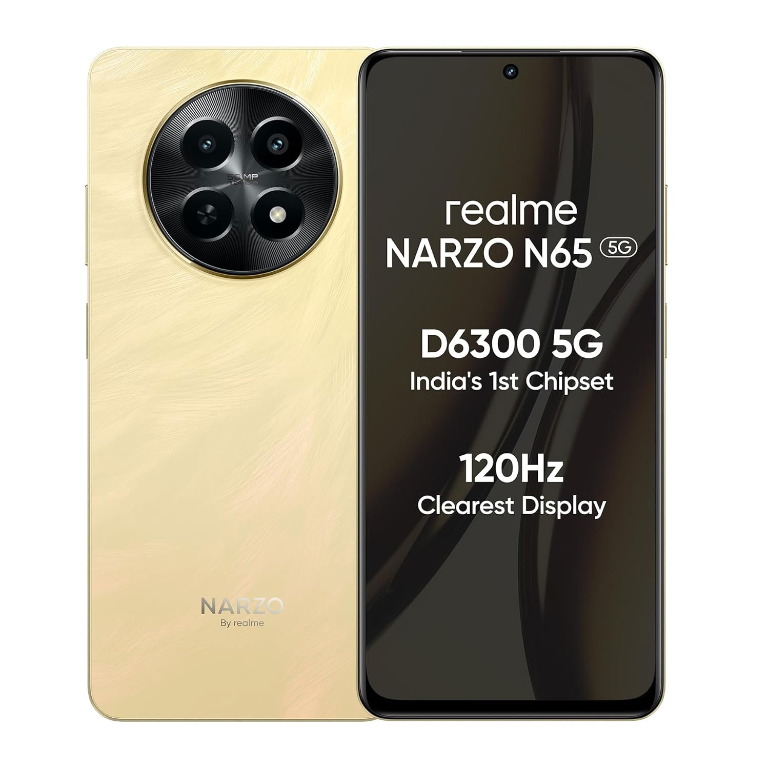 realme NARZO N65 5G (Amber Gold 6GB RAM, 128GB Storage)