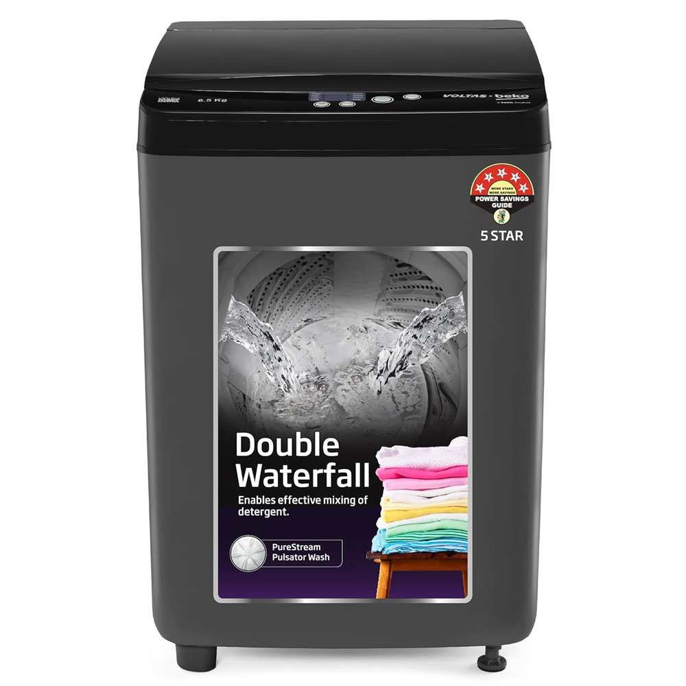 Voltas Beko, A Tata Product 6.5 Kg 5 Star Fully-Automatic Top Loading Washing Machine